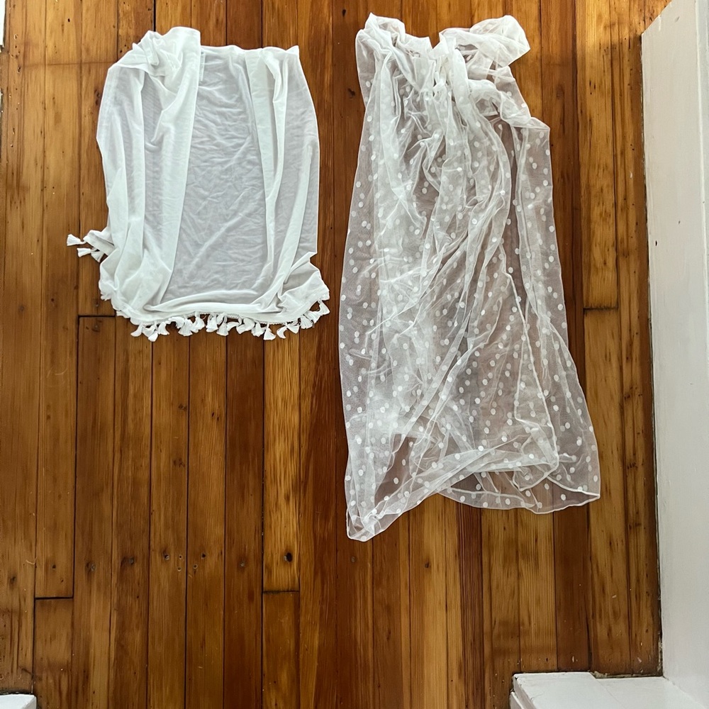 White swim coverup